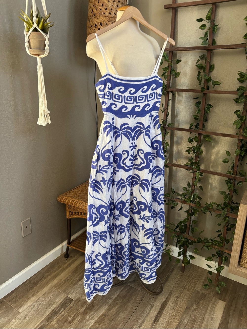 ▪️Beach Riot Rianne Mediterranean Print Maxi Dress Greece Vacation Resort Dress - Picture 7 of 10